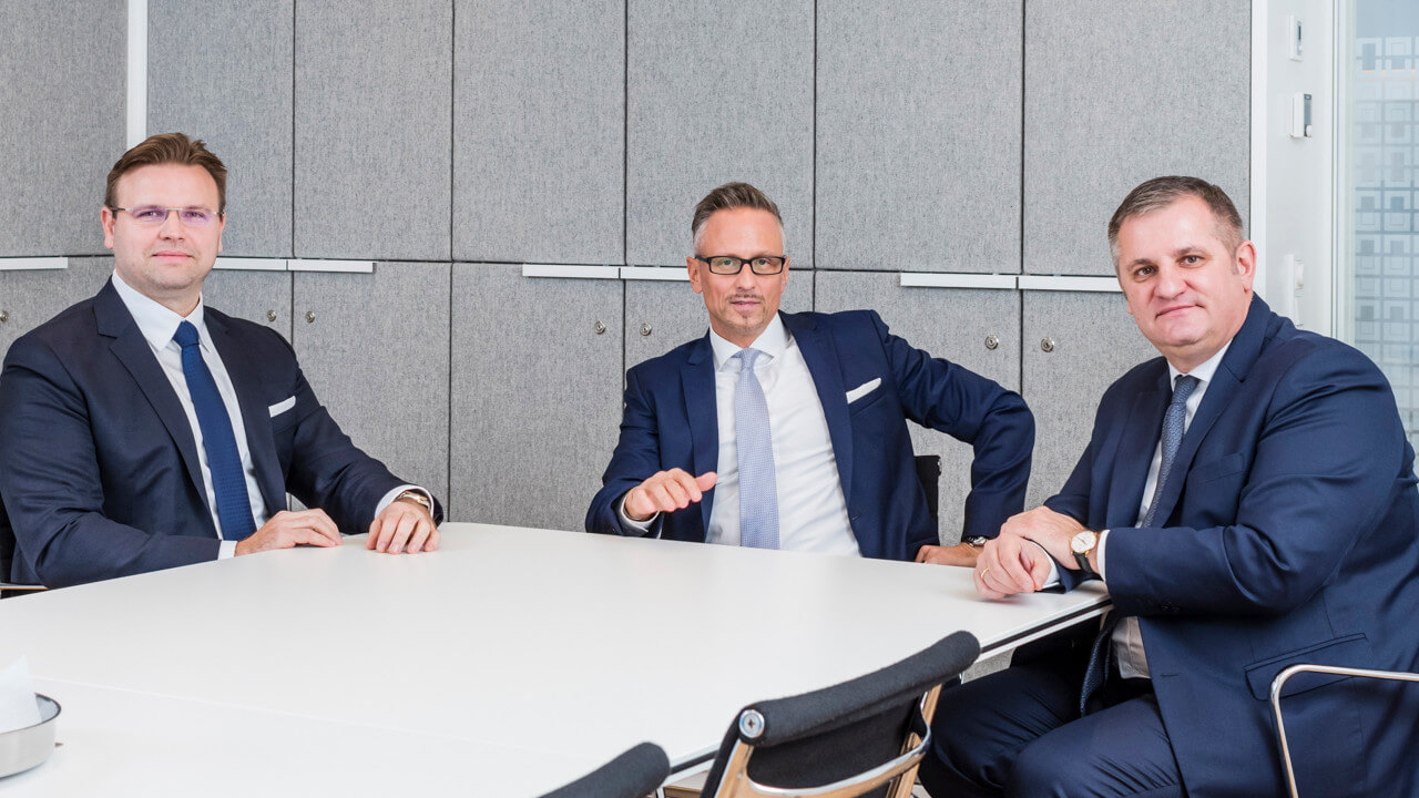 Der Vorstand der Wiener Privatbank: Juraj Dvorak, Christoph Raninger (CEO), Eduard Berger.